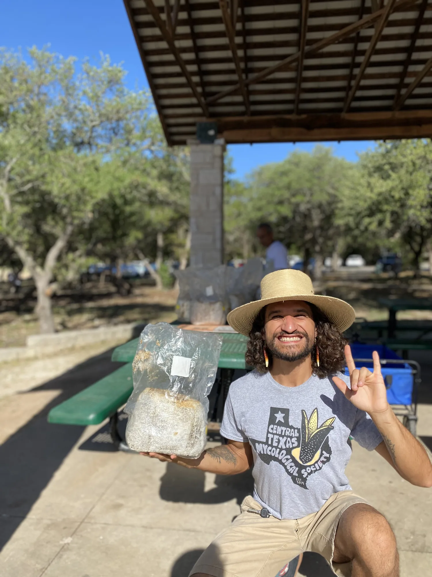 Sam of Sam the Fungi at a Central Texas Mycological Society event
