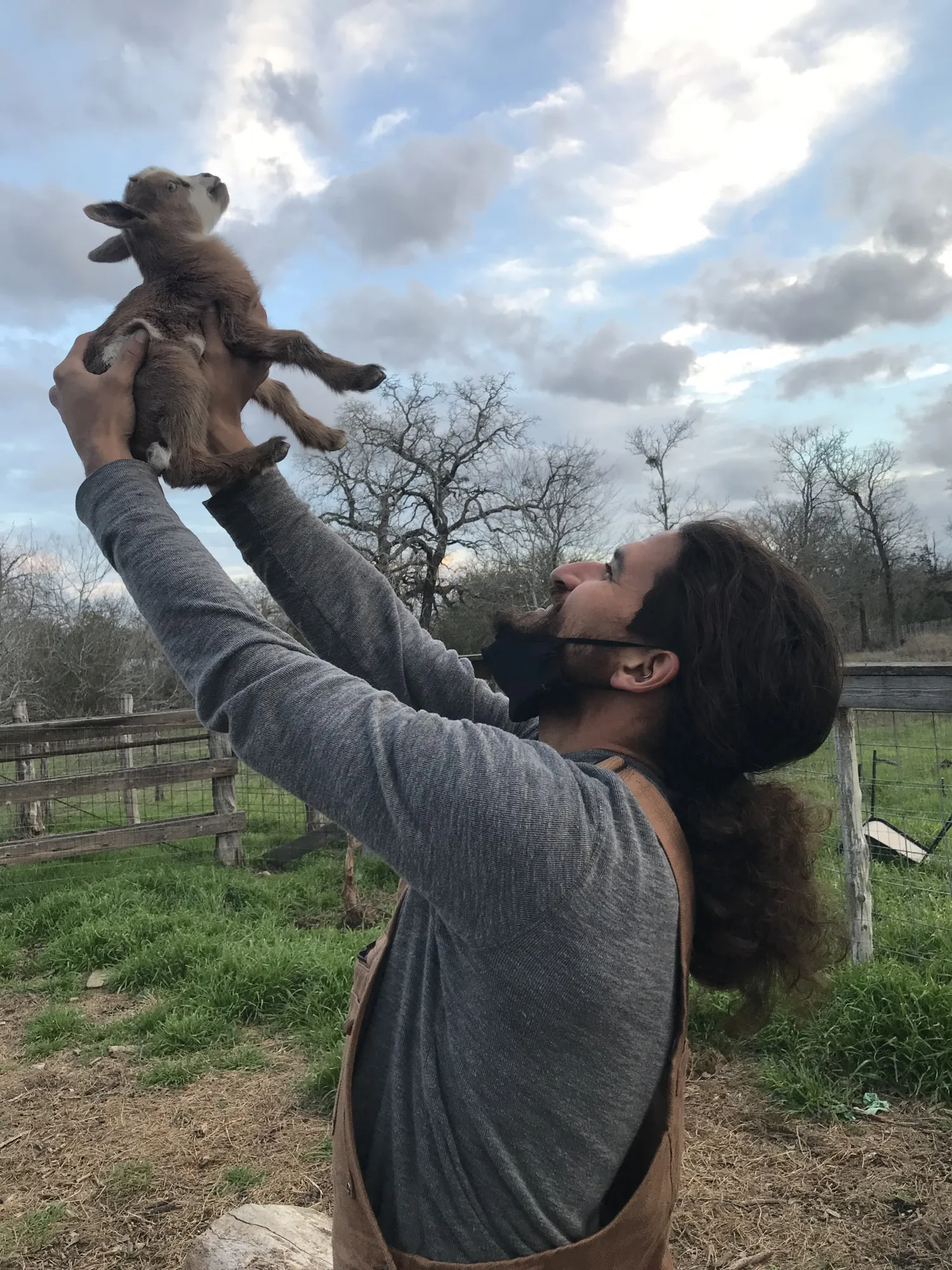 Sam the Fungi on his Texas homestead